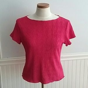 5 for $15! Hot Pink Short Sleeved Blouse